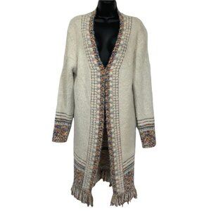 Janice Cardigan Open Sweater Fringe Eyelash BOHO GYPSY Eye Closure‎ One Size